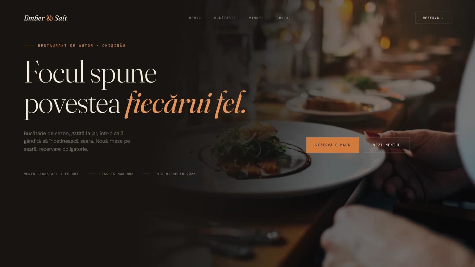 Ember & Salt, Restaurant de autor